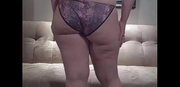  Hotwife Big Ass in Satin Bikini Panties Shaking Phat Booty PAWG